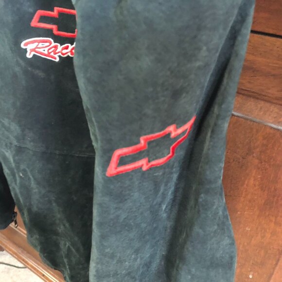 Vintage Chevrolet Racing Bomber Jacket Size XXL Black Full Zip Quilted Retro Y2K - Picture 12 of 16